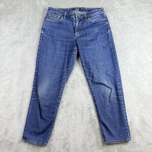 Lauren Ralph Lauren Jeans‎ Womens 8 Blue Denim Stretch Straight Ankle Whiskered